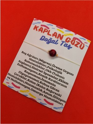 Doğal Taş Dünyası Kaplan Gözü Doğal Taş Bileklik Ayarlamalı Bağlama Sistemi