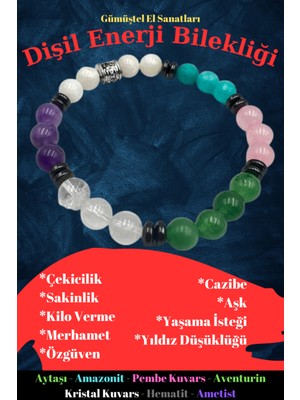 Doğal Taş Dünyası Doğal Taş Dişil Enerji Bilekliği Orijinal Doğal Taş Özel Kodlama