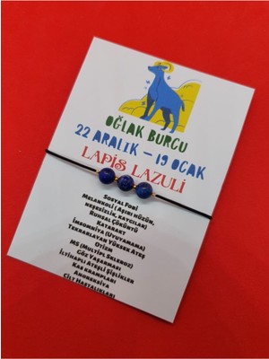 Doğal Taş Dünyası Mavi Oğlak Burcu Lapis Taşı Bileklik