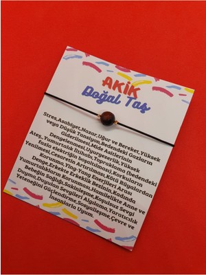 Doğal Taş Dünyası Akik Taşı Bileklik Asansörlü Ayarlanabilen Ip Bileklik