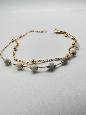 Doğal Taş Dünyası Amazonit Doğal Taş Bileklik Kararmaz Malzeme Aaa Kalite