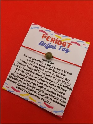 Doğal Taş Dünyası Peridot Doğal Taş Bileklik Ayarlamalı