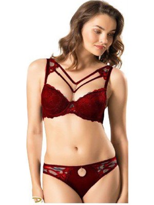 BRODE KAPLI TAŞLI SLİKONLU SÜTYEN TAKIM LE JARDİN 5010