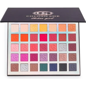 Cocosh She Urban Girl 42 Renkli Göz Farı Paleti, Yüksek Pigmentasyon, Topaklanmaz, Kolay Dağılım