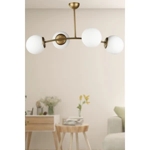 Marla 4.lü Avize Eskitme Beyaz Cam