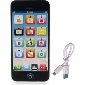 Telefon Çocuklar Için Öğrenme Oyuncak USB Şarj Edilebilir Siyah Cep Telefonu Oyna (Yurt Dışından)