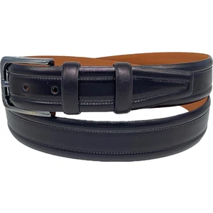 Süzer Deri 3.5 Cm Klasik Deri Kemer Siyah Dikiş Desenli