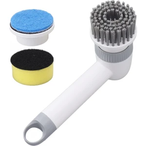 Coverzone Şarjlı Temizlik Fırçası Değişebilir Başlık Islak Zemin Banyo Lavabo Fayans Bulaşık Temizleme Fırçası LED Ekran Göstergeli Duş Küvet Lavabo Pencere Spin Scrubber TJ03