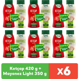 Ketçap 420 g + Mayonez Light 350 g x 6 Adet
