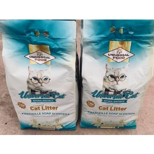 Universal Food Marsilya Kokulu Topaklaşan Kedi Kumu 10 L x 2 Adet (Süper Topaklanan , Bentonitli, Kokusuz Kedi Kumu )