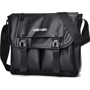 Erkek Retro Rahat Çanta Erkek Crossbody Çanta Su Geçirmez Büyük Kapasiteli Erkek Sırt Çantası Pu Omuz Çantası Omuz Çantası (Yurt Dışından)