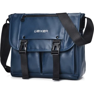 Erkek Retro Rahat Çanta Erkek Crossbody Çanta Su Geçirmez Büyük Kapasiteli Erkek Sırt Çantası Pu Omuz Çantası Omuz Çantası (Yurt Dışından)