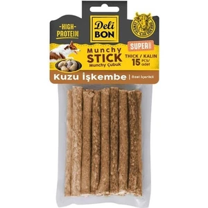 Süper Munchy Çubuk Kuzu Işkembeli Köpek Çiğneme Kemiği Kalın 15 Adet