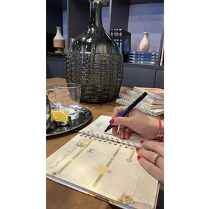 Bee Notes Ayçiçeği Desenli Zamansız Ajanda planner