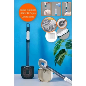 Berdina Home Deterjan Hazneli Bükülebilir Silikon Klozet Tuvalet Banyo Wc Küvet Temizleme Fırçası Doldurulabilir
