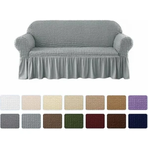 Bright Home Bürümcük Koltuk,kanepe, Çekyat Örtüsü,lastikli,esnekli,etekli Koltuk Kılıfı 3kişilik Koltuk Için