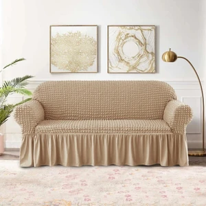 Bright Home Bürümcük Koltuk,kanepe, Çekyat Örtüsü,lastikli,esnekli,etekli Koltuk Kılıfı 3kişilik Koltuk Için