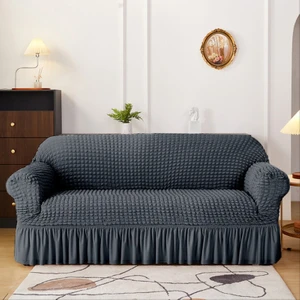 Bright Home Bürümcük Koltuk,kanepe, Çekyat Örtüsü,lastikli,esnekli,etekli Koltuk Kılıfı 3kişilik Koltuk Için