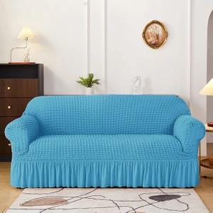 Bright Home Bürümcük Koltuk,kanepe, Çekyat Örtüsü,lastikli,esnekli,etekli Koltuk Kılıfı 3kişilik Koltuk Için