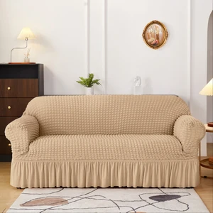 Bright Home Bürümcük Koltuk,kanepe, Çekyat Örtüsü,lastikli,esnekli,etekli Koltuk Kılıfı 3kişilik Koltuk Için