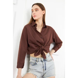 BRAKO TEKSTİL Kadın  Oversize Uzun Basic Gömlek