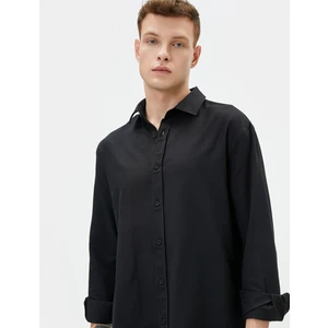 Klasik Gömlek Basic Düğmeli Uzun Kollu