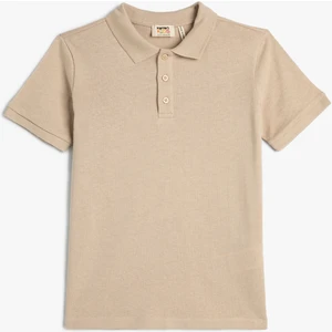 Basic Polo Yaka Tişört Kısa Kollu Düğme Detaylı