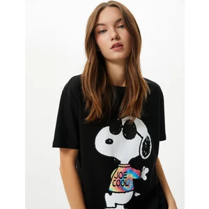 Snoopy Tişört Lisanslı Baskılı Kısa Kollu Pamuklu