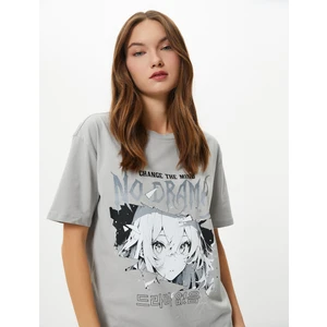 Anime Tişört Kısa Kollu Pamuklu