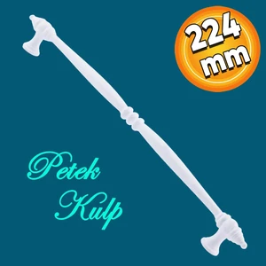 Petek Mobilya Mutfak Dolabı Çekmece Dolap Kapak Kulpu Düz Metal Kulp Kulbu Kulpu 224 mm Beyaz
