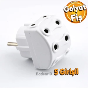 5'li Fiş Priz Golyat Çoklu Grup Priz Çoğaltıcı Beşli Golyat Elektrik Prizi
