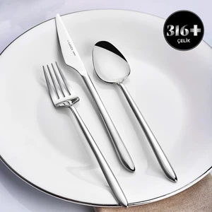Stark 316+ Çelik 84 Parça 12 Kişilik Premium Çatal Kaşık Bıçak Seti Kutulu