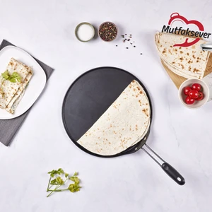 Mutfaksever Biogranit Gözleme ve Lavaş Tavası 34 cm Black