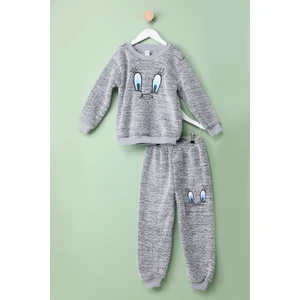 23797-GRI Peluş Çocuk Takım