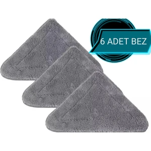 Mete Shoping Teleskopik Üçgen Mop Yedek Bez 6 Adet