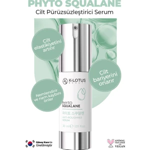 K-Lotus Beauty Phyto Squalane Cilt Pürüzsüzleştirici Kore Mucizesi Cilt Bariyer Onarıcı Cilt Serumu 30 ml