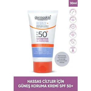 Blueage+ Hassas Ciltler İçin Nemlendirici Güneş Koruma Kremi SPF 50+ | UV Koruma | 50 ml