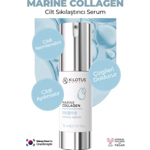 K-Lotus Beauty Marine Collagen Sıkılaştırıcı Serum 30 ml Tüm Cilt Tipleri İçin Günlük Kolajen Bakımı