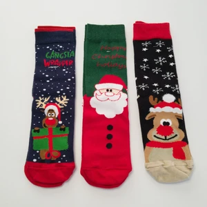 Talya Tekstil Pamuklu Yılbaşı Çorabı & Hediye Kutusunda Yeni Yıl Çorabı 3 Çift Yılbaşı Çorab