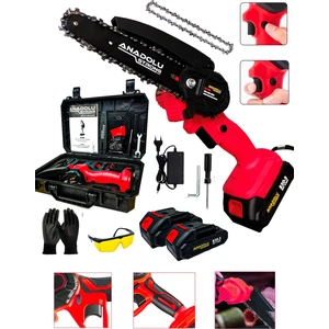 Anadolu Strong 296VFX Profesyonel Çift Akülü 20V 2AH Şarjlı Dal Budama Makinesi Testeresi 81 Il Servis