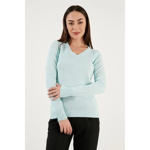 Fashion Friends Regular Fit V Yaka Triko Kazak Bayan Kazak 23K0244K1