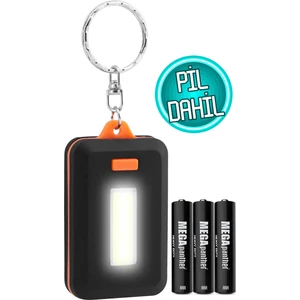 3 Modlu Anahtarlığa Takılan El Feneri Pil Dahil Mini Cob LED Küçük Lamba Işık Acil Durum Lambası