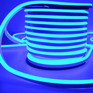 Neon Esnek Hortum Şerit LED Mavi Rengi + 220V Fiş 2,3,4,5,10,15,20,25,50,100 Metre