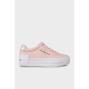 Calvin Klein Logolu Flatform Deri Sneaker Ayakkabı YW0YW012940J2 Bayan Ayakkabı YW0YW01294 0j2