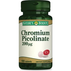 Nature's Bounty Chromium Picolinate 200 Mcg Takviye Edici Gıda 100 Tablet