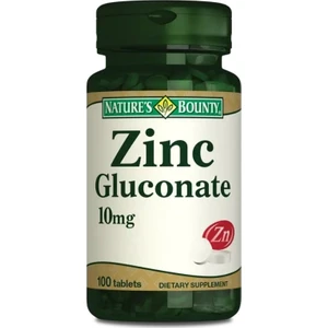 Nature's Bounty Zinc Gluconate 10 mg 100 Tablet