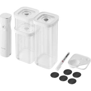 Fresh & Save Cube Vakum Başlangıç Seti, S / 6-Parça, Şeffaf-Beyaz