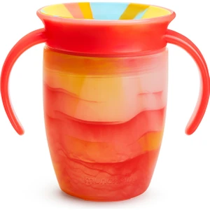 Mucize 360° Alıştırma Bardağı 6 Ay+ |207 ml | BPA İçermez | Kırmızı Tropikal Desen