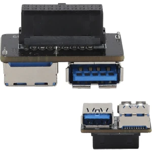 5047 Kasa Içi USB 3.0 19 20 Pin Dişi To 2x Anakart Çoklayıcı Adaptör