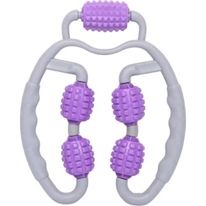 Selülit Masaj Rulosu 5 Topuzlu Masaj Aparatı Mor